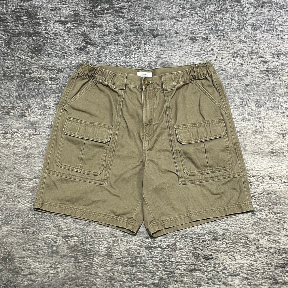 Croft & Barrow Cargo Shorts Mens 34 Olive Green Safari Outdoor Travel Utility